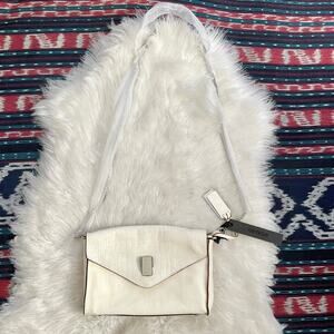 NEW Gryson Leather Faux Embossed Croc Crossbody Bag Bella Belted Mod Cocco